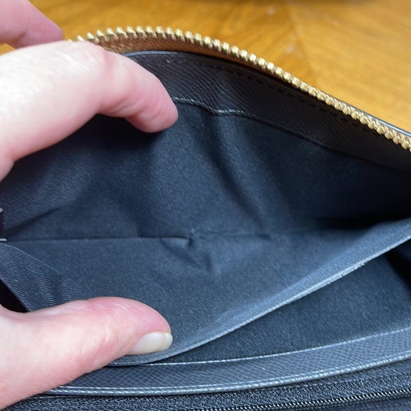 COACH Mickie Accordion Zip Leather Wallet in Brass - Picture 11 of 16